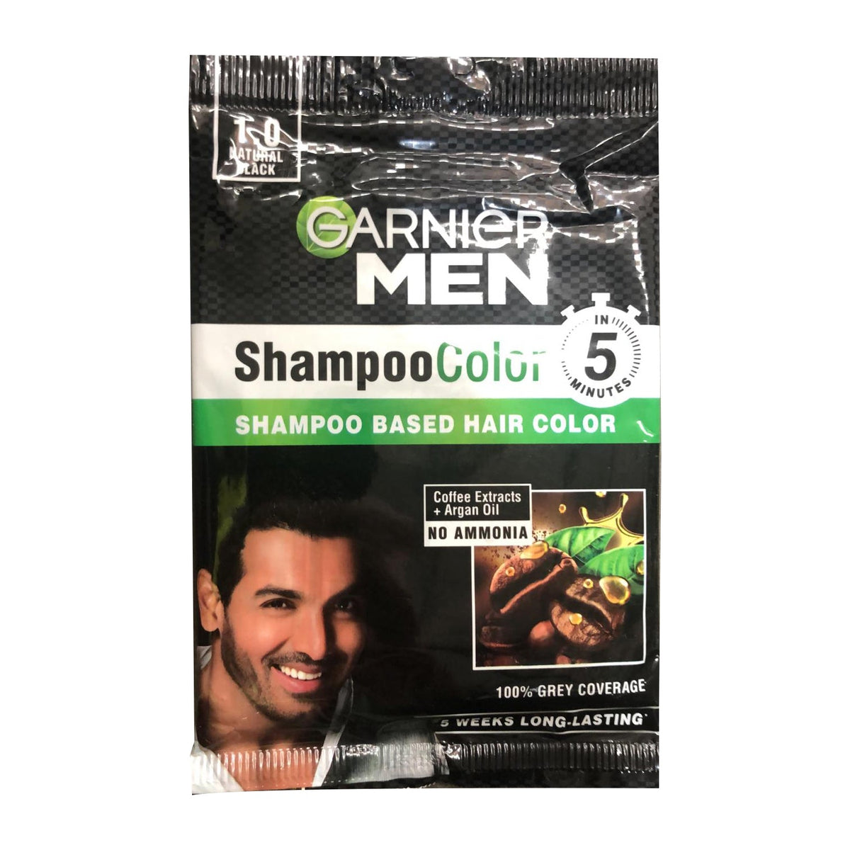 Garnier Men Shampoo Color Natural Black 1.0 — 10ml + 10ml