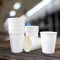 Disposable 6oz White Paper Cups 50 Pack | Hot & Cold Drinks