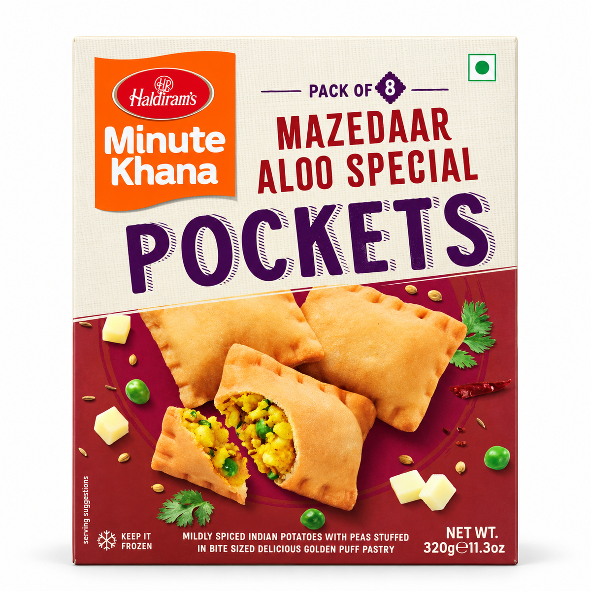 Haldiram's Mazedaar Aloo Special Pockets 320g (8 Pieces)