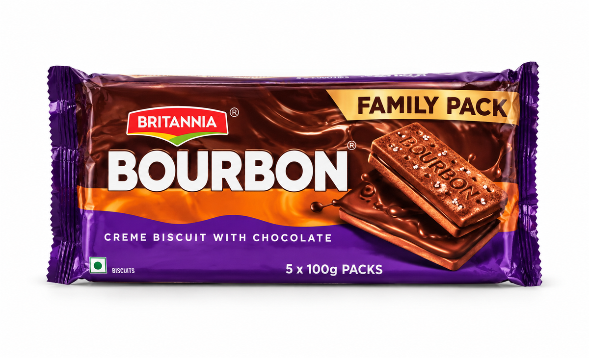 britannia bourbon 5x100g
