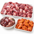 AI illustration of half goat package with offal and tandoori wings