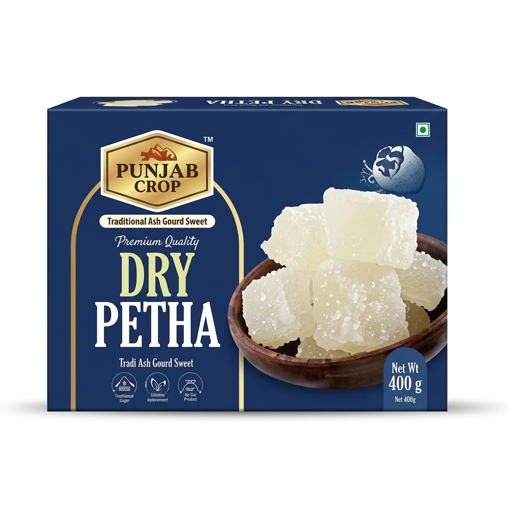 Punjab Crop Dry Petha box on a white background