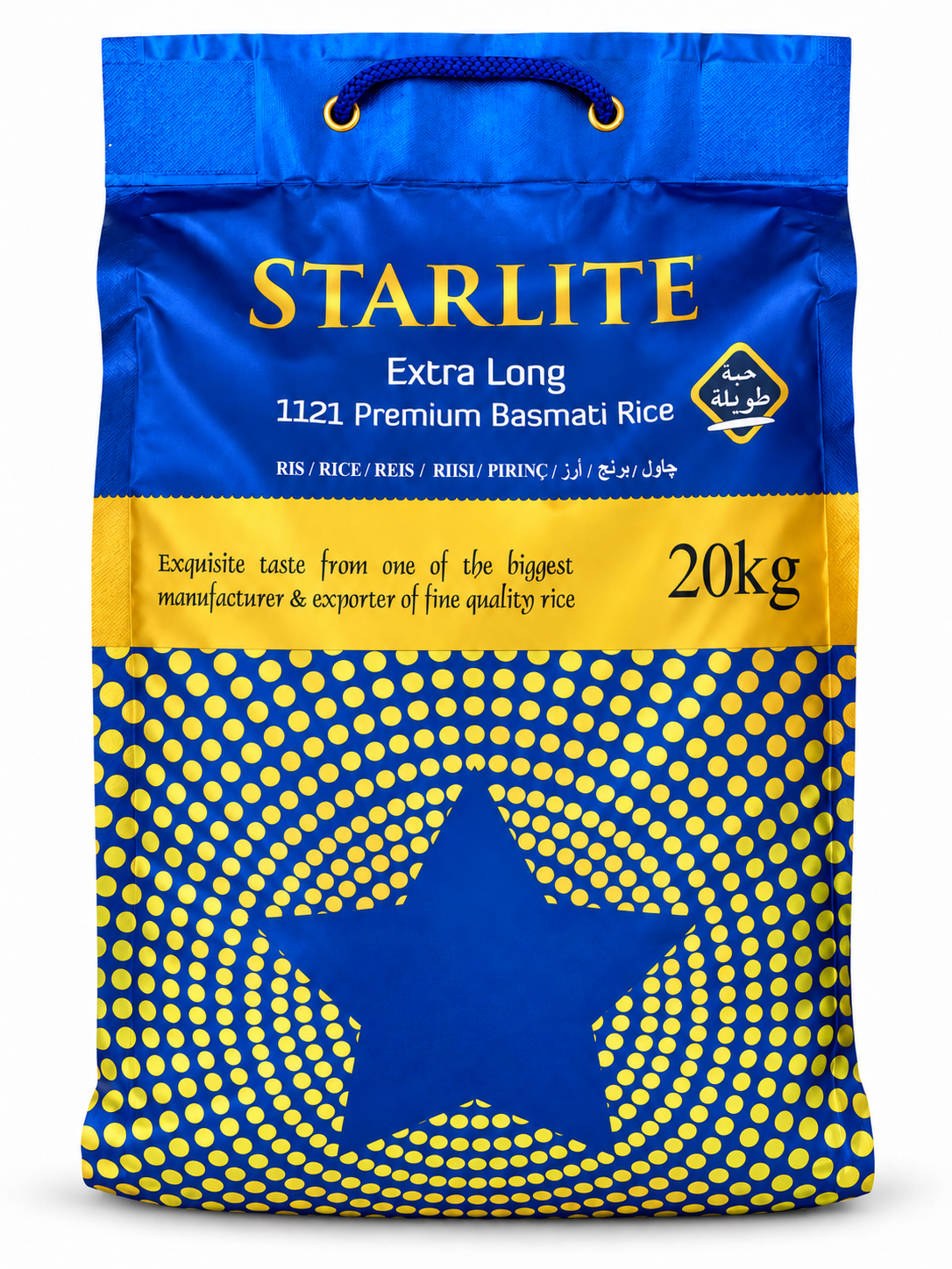 Starlite Basmati Rice 20kg — edited pack illustration