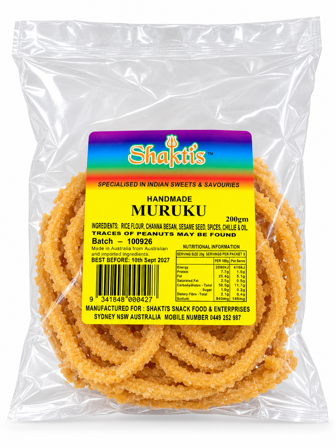 Shakti’s Handmade Muruku 200g