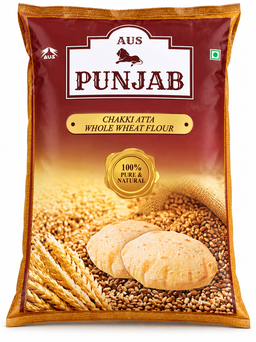 AUS Punjab Chakki Atta Whole Wheat Flour 10kg