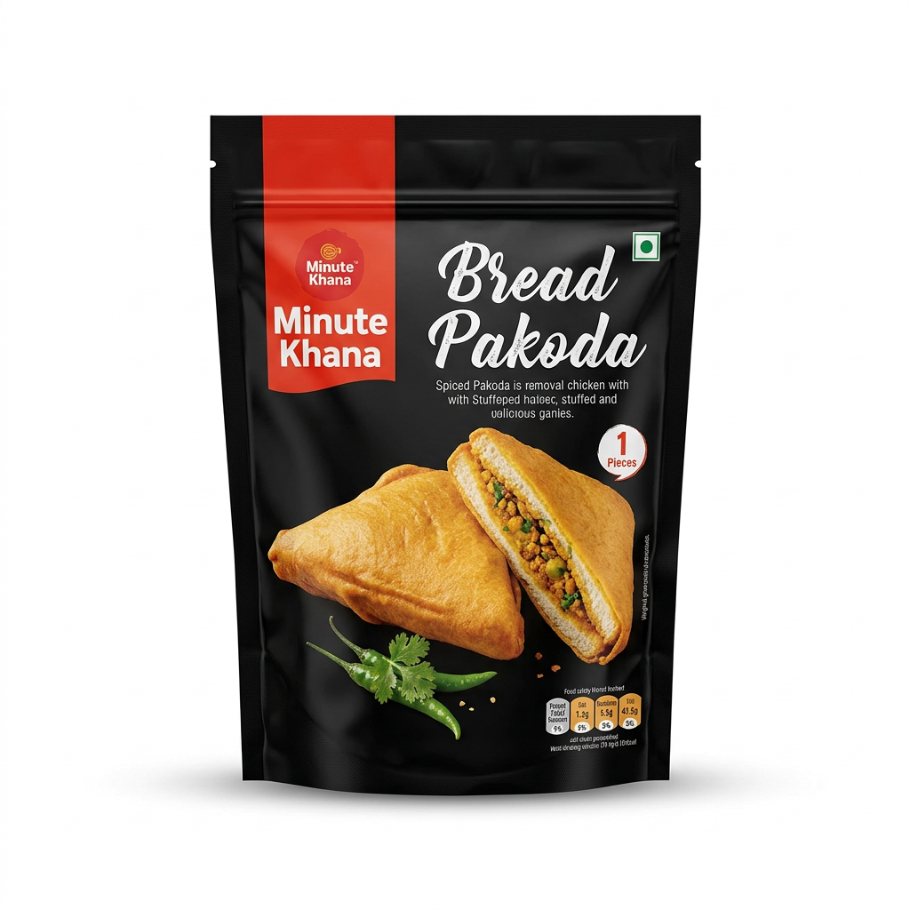 Minute Khana Bread Pakoda retail pack on white background