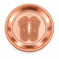 Copper Charan Paduka (Divine Footprints) Puja Plate