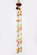 White and gold decorative hanging garland