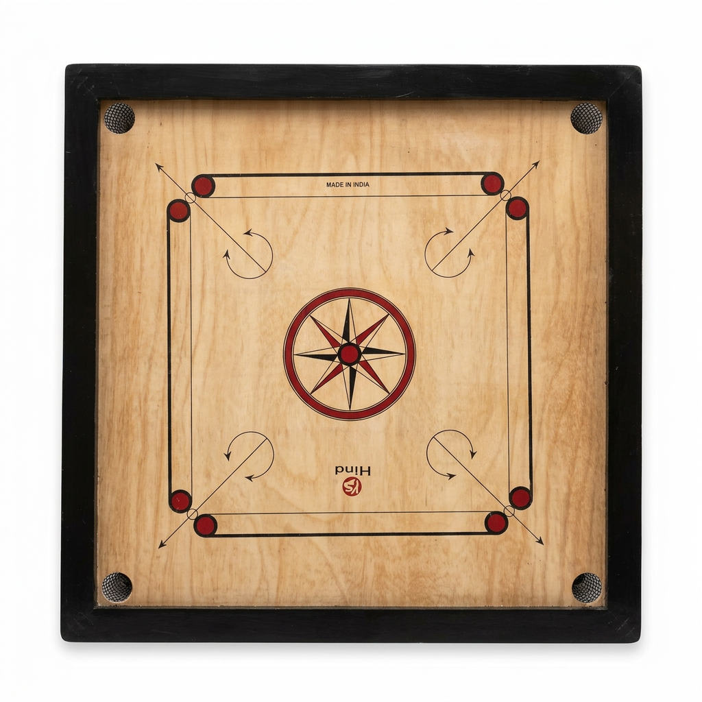 35-inch standard Wooden Carrom Board with accessories