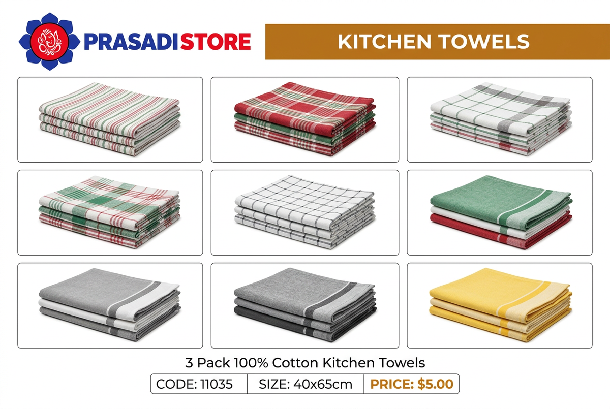 Terry Cotton Kitchen Towel 40x65cm - Assorted Designs