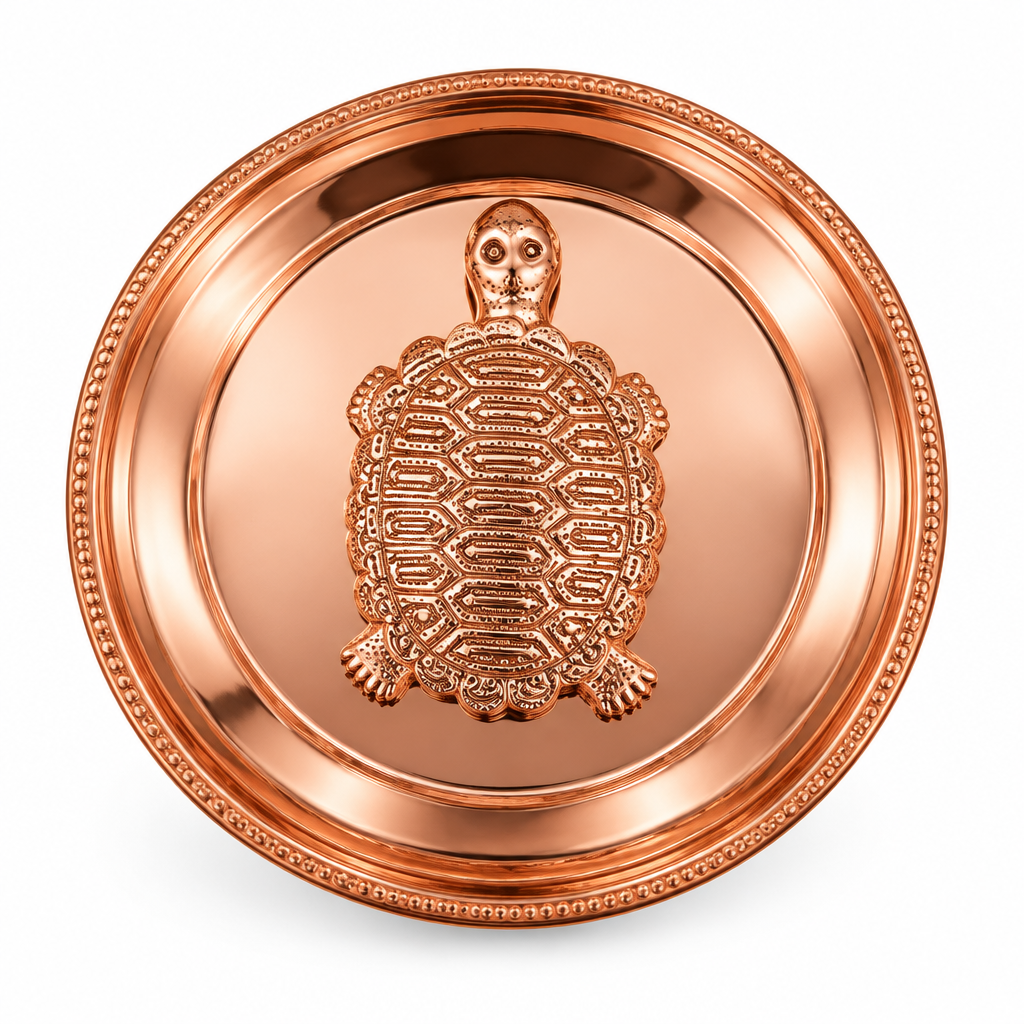 Copper Kachua (Tortoise) Puja Plate