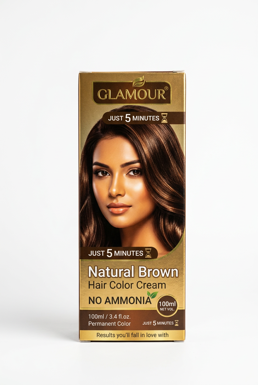 Glamour Hair Color Cream - Natural Brown
