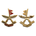Nepal Flag & Crossed Kukri Pin Badge