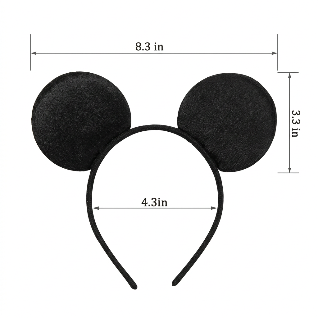 Mouse Ears Like Mickey Ears in black Color