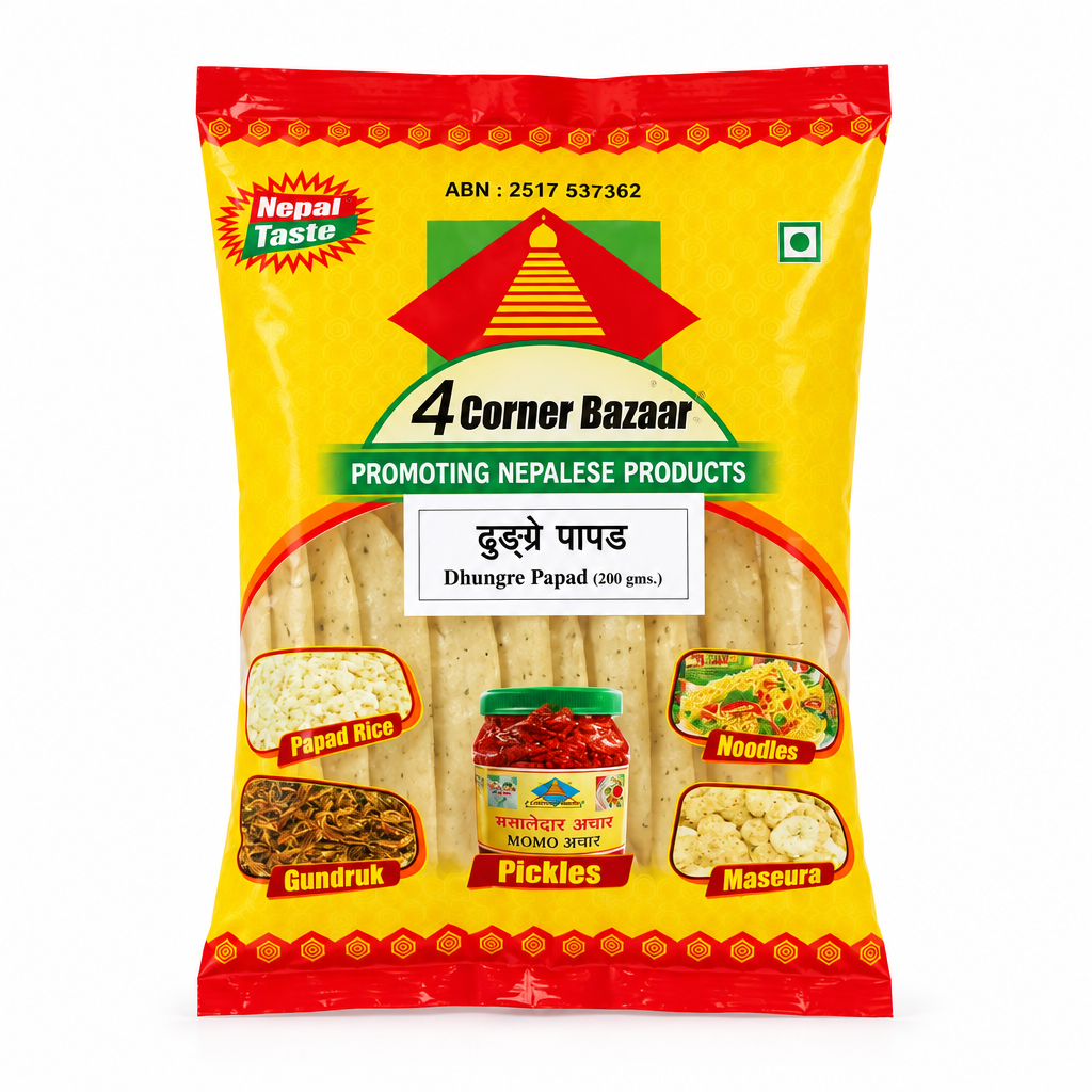 4 Corner Finger Chips Dhungre Papad 200g