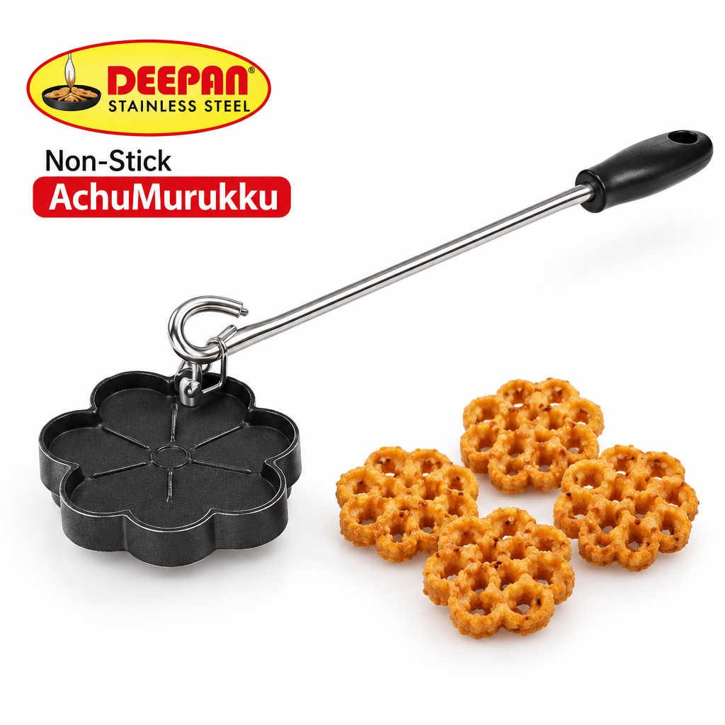 Deepan Non-Stick Achu Murukku Maker – Flower Pattern
