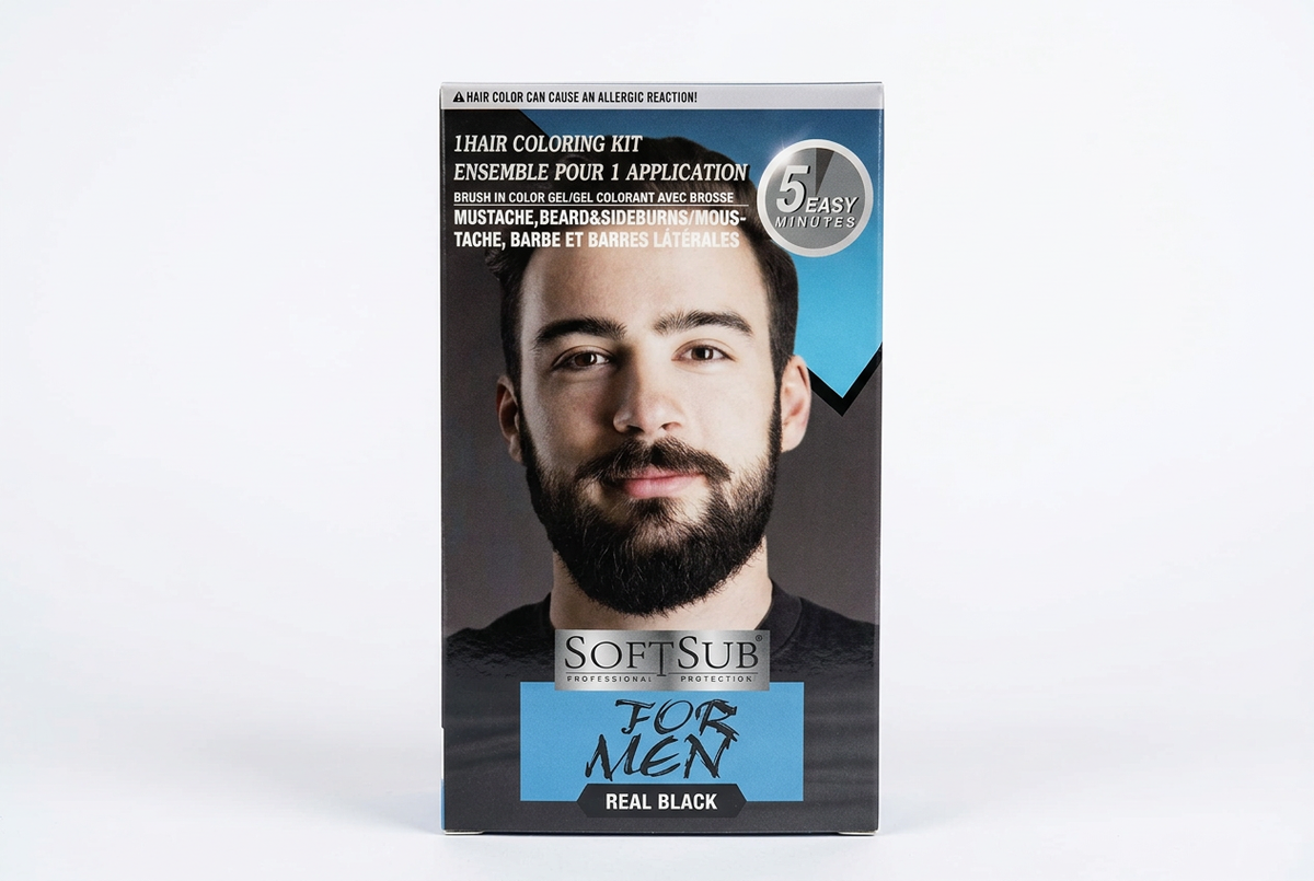 SoftSub For Men Hair Coloring Kit – Real Black