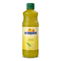 Sunquick Lemon drink concentrate bottle with green cap on white background