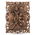 Radha Krishna Copper Oxidised Wall Hanging – 49 cm