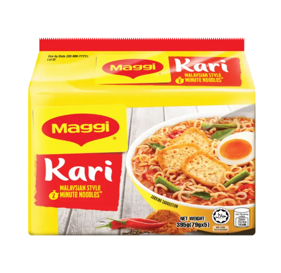 MAGGI Kari Curry Instant Noodles 5 Pack 395g