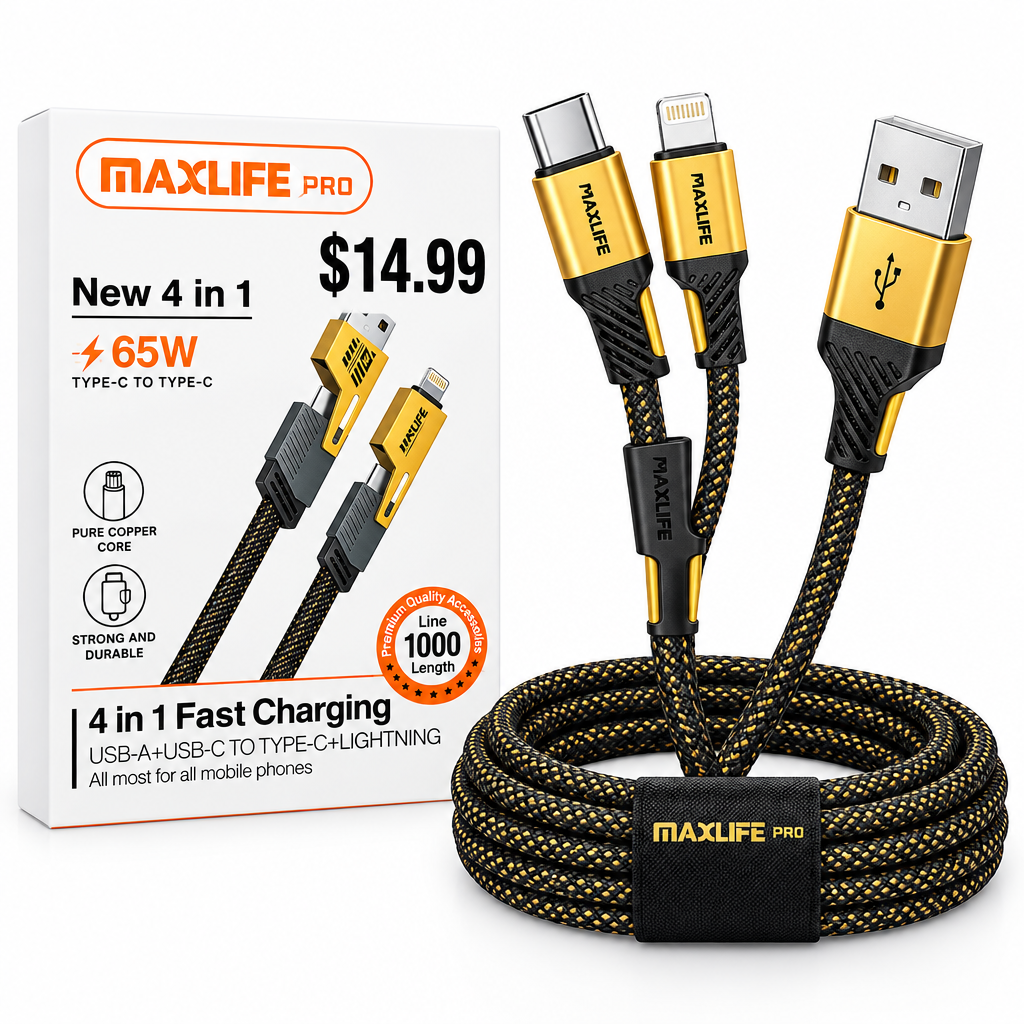 Maxlife Pro 4-in-1 Fast Charging Cable
