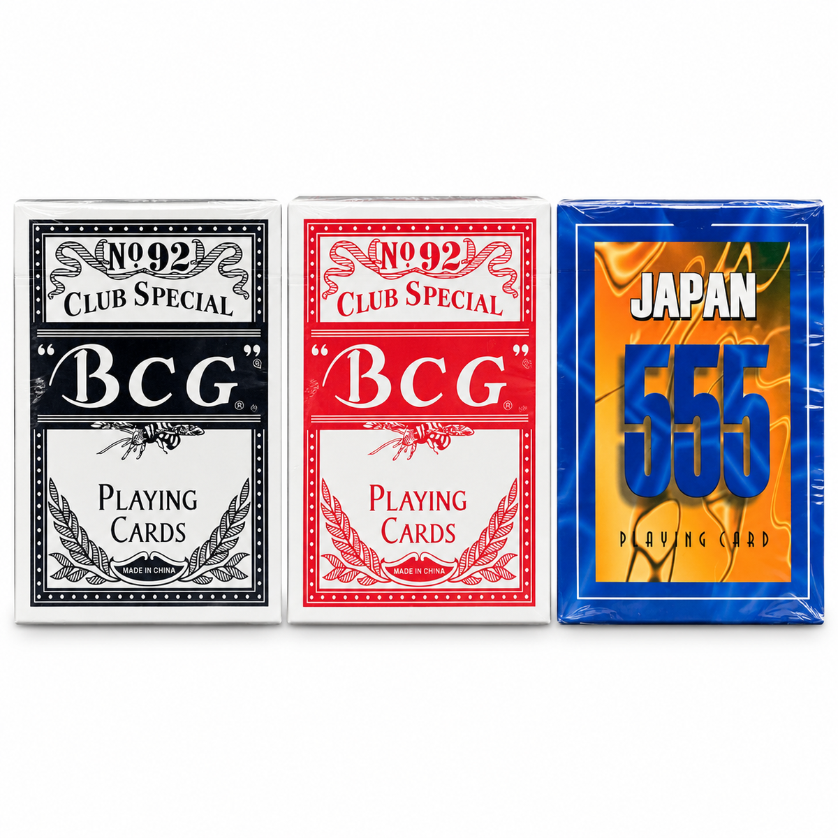 Assorted playing card decks – one deck supplied at random