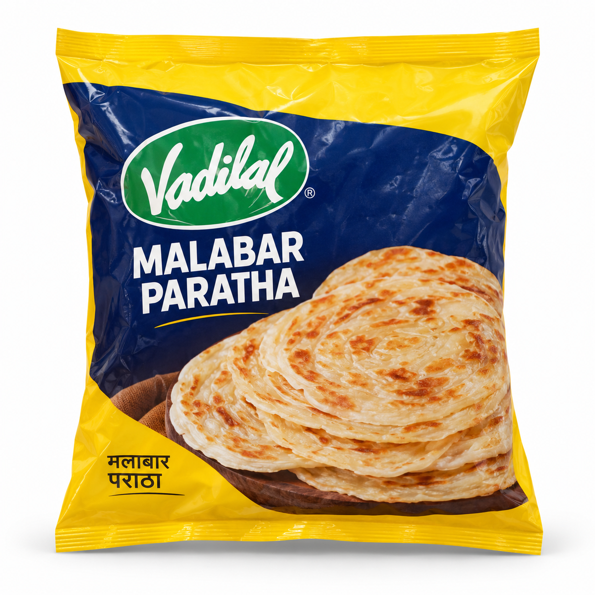 Malabar Paratha 1.2kg Vadilal — AI-refined from supplied freezer photo; packaging details may vary