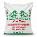 JASMINE RICE LION 5KG — AI-refined from supplied shelf photo; packaging details may vary