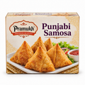 Pramukh Punjabi Samosa — AI-refined from supplied freezer photo; packaging details may vary