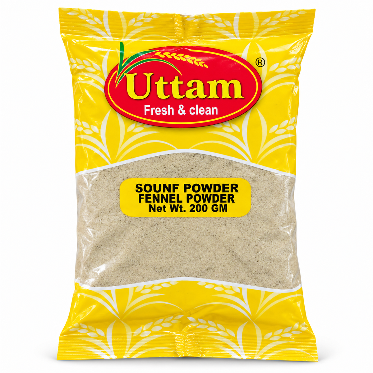 FENNEL POWDER 200G Uttam — AI-refined from supplied shelf photo; packaging details may vary