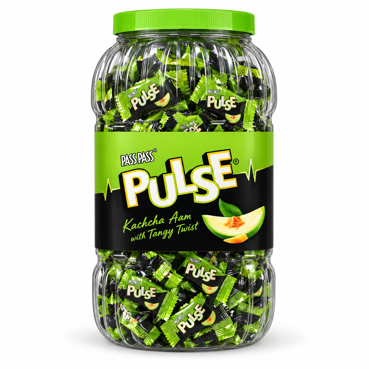 Pulse Candy Jar 680g — AI-refined from supplied shelf photo; packaging details may vary