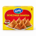 Vadilal Schezwan Samosa 410g — AI-refined from supplied freezer photo; packaging details may vary