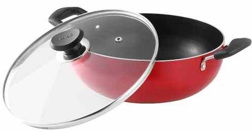 Non-Stick KADAHI DEEP Glass Lid INDUCTION