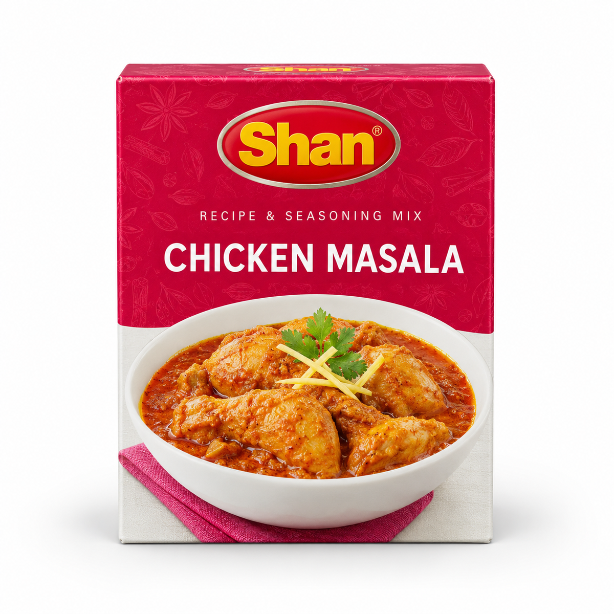 Chicken Masala 50G Shan — AI-refined from supplied shelf photo; packaging details may vary
