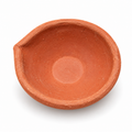 Plain Clay Diya – Single Piece on white background