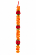 Orange Flower String with Red Rose Accents – enhanced from display photograph