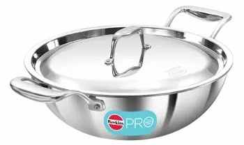 HAWKINS PRO S/STEEL TRIPLY DEEP W/S/ STEEL LID