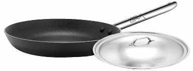 N/STICK FRY PAN WITH S/STEEL LID