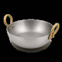 ROUND WHITE IRON KADAHI