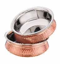 HANDI DISH DOUBLE WALL COPPER BASE