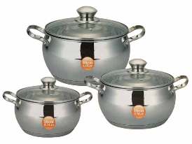 HOFFNER 3PC CASSEROLE SET