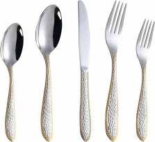 HAMMERED GOLD PLATED CUTLERY