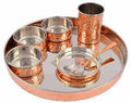 7PC COPPER STEEL THALI SET