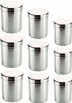 S/STEEL STORAGE CONTAINER 9PC SET
