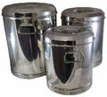 LARGE S/STEEL STORAGE CONTAINER 3PC SET