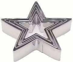 5PC STAR COOKIE CUTTER