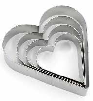 5PC HEART COOKIE CUTTER