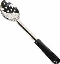 PERFORATED SPOON W/PLASTIC HANDLE