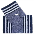 SPA COLLECTION 2PC BATH MATS STRIPE DESIGN 100% COTTON