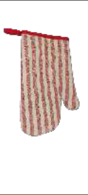 KITCHEN MITTEN (RED STRIPE)